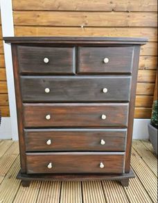 drawers dark oak stained