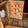 Unique Rustic Wooden Farmhouse Egg Rack Repurposed Italian Box Image 4