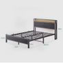 Metal Bed Frame Double Bed with Charging Station,Strong Image 9