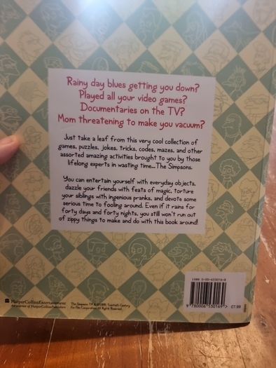 The Simpsons' Rainy Day Fun Book (paperback)
