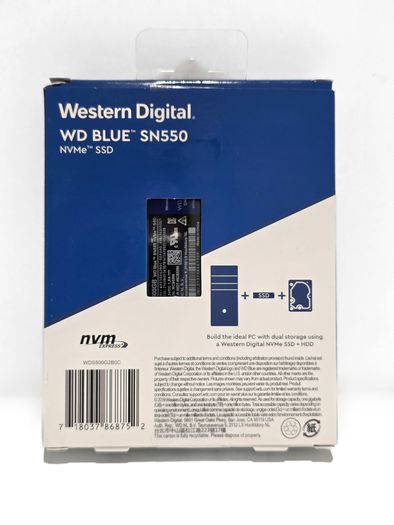 Brand new box Western Digital WD Blue SN550 500GB NVMe Internal SSD