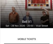 Bell X1 Vicar Street Saturday