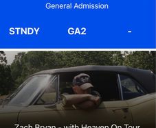 3x Zach Bryan tickets