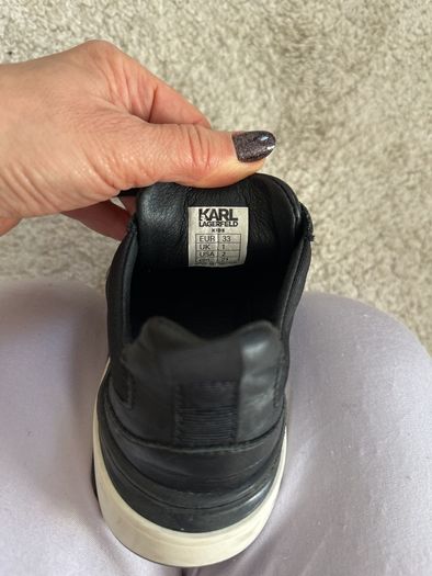 Karl Lagerfeld unisex real leather shoes (UK 1/Eu 33/21cm)