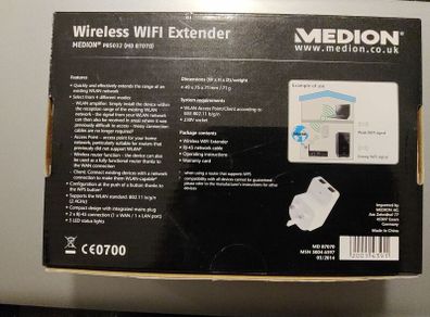 Medion P85032 Wireless Wifi Extender