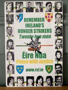 Irelands Hunger Strikers Tin Metal Sign