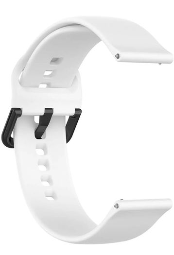 White 20mm Silicone Band Strap For Samsung Galaxy Watch Active 2 Huawei GT 42mm