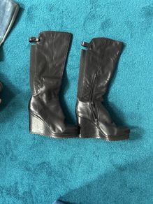 Dune long wedge boots