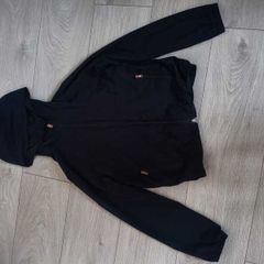 Black lightweight hooded sports jacket