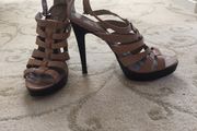 Tan high heels