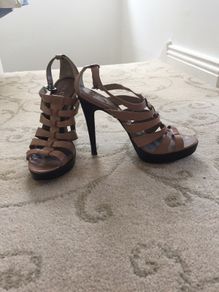 Tan high heels