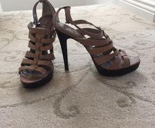 Tan high heels