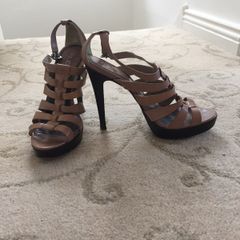 Tan high heels
