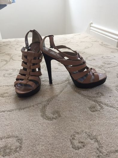 Tan high heels