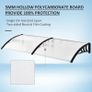 Door Awning, 75 x 195 cm Polycarbonate Cover for Window, Front Door, Outdoor, Patio, UV Rain Snow Protection Shelter, Clear Image 3