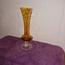 Antique amber glass bud vase Image 2
