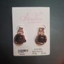 NEW Gold color earrings with black stones by Absolute Jewellery Design Image 3