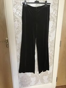 Black Velvet Trousers Size 10