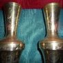 2 Vintage Indian Brass Ornamental Vases (8") Image 3