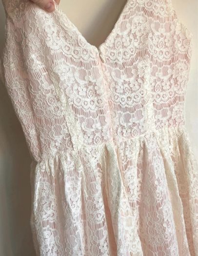 Atmosphere Blush Pink Lace Skater Dress Size 10 NWT Wedding Guest Party Vintage Dress