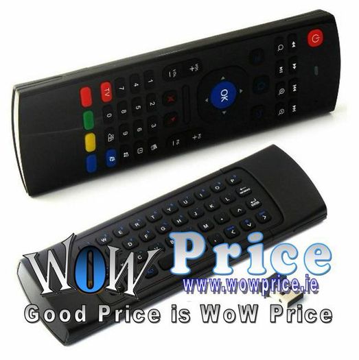 38322 2.4G Mini Wireless Fly Mouse Air Remote Qwerty Keyboard for Android Smart TV Box