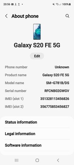 Samsung S20 fe 5G