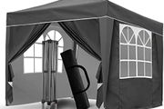 3x3m Pop Up Gazebo Fully Waterproof, All Weather Gazebo ideal for Outdoor Party Camping with Weights