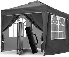 3x3m Pop Up Gazebo Fully Waterproof, All Weather Gazebo ideal for Outdoor Party Camping with Weights