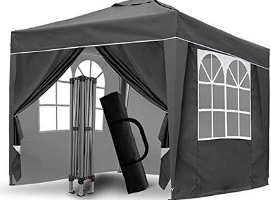 3x3m Pop Up Gazebo Fully Waterproof, All Weather Gazebo ideal for Outdoor Party Camping with Weights