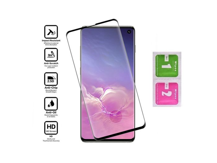 For Samsung Galaxy S10 Tempered Glass 9D Curved Screen Protector Full Coverage - FHT07SMTGF