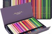 Pre-sharpened Colouring Pencils, Professional Oil-based Water Soluble Colored Pencils Set with Brush, No Wax, for Sketching