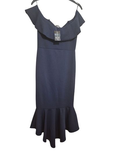NEW_ Quiz Bardot Midi Dress in Navy