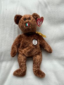 TY Beanie Buddies Champion FIFA World Cup 2002 Italy Teddy Bear Used Please look at the pictures