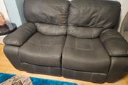 Grey Fabric Electric 2-Seater Recliner Sofa