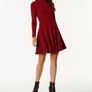 Karen Millen Red High Neck Zip Dress Image 7