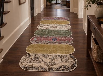 Vintage Turkish Usak runner rug