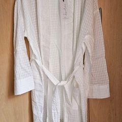 BNWT - Next cotton white dressing gown UK 12