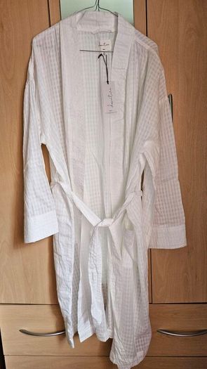 BNWT - Next cotton white dressing gown UK 12