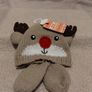 Reindeer Warm Lined Hat And Mittens Set, New Image 2