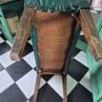 Library footstool Vintage faux racing green fauzx lea5her long footstool Image 6