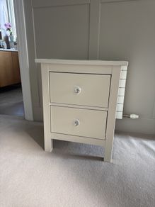 White bedside locker