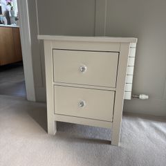 White bedside locker