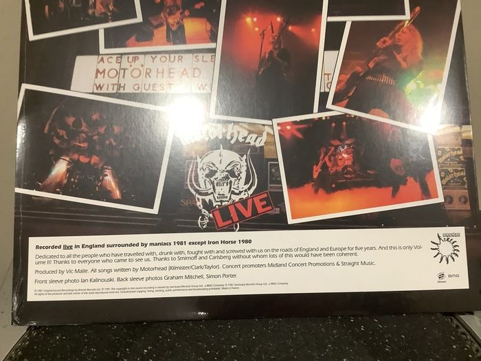 Motorhead  no Sleep till Hammersmith  pressed in England  on Bronze Lable in Mint Condition