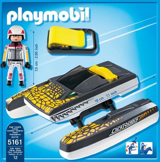 playmobil 5161 Click and Go Croc Speedboat