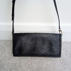 M&S Black Leather Clutch