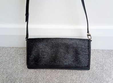 M&S Black Leather Clutch