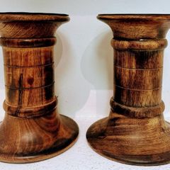 vintage pillar candle holders