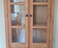 Oak Display/Dresser Glass Cabinet