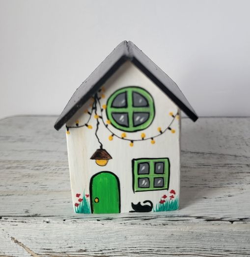Handcrafted tiny wooden house!