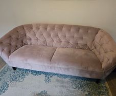 Compact 3 Seater Pink Sofa
